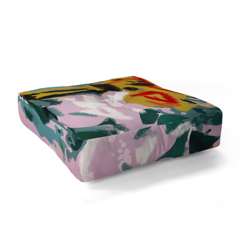 83 Oranges The Olive Watcher Floor Pillow Square