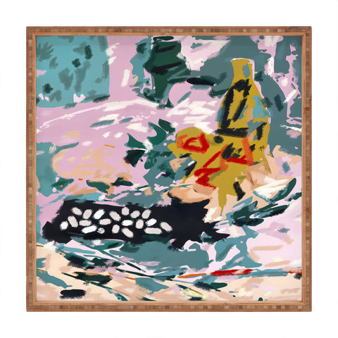 83 Oranges The Olive Watcher Square Tray