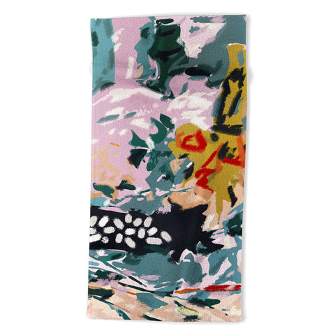 83 Oranges The Olive Watcher Beach Towel