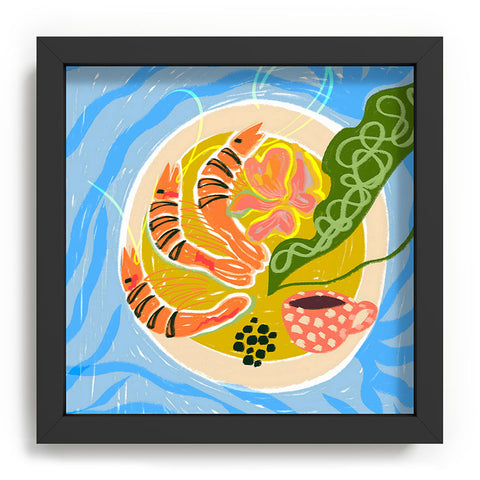 83 Oranges Tiger Prawns Shrimp Recessed Framing Square