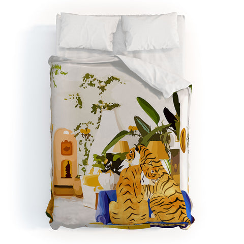 83 Oranges Tiger Reserve Duvet Cover
