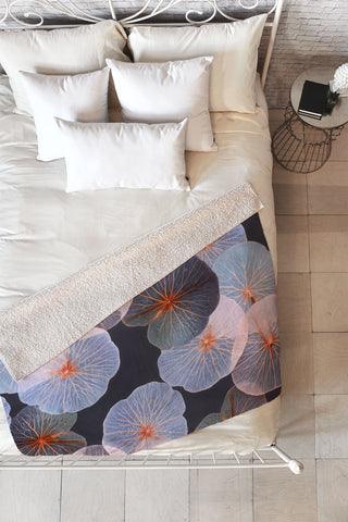 83 Oranges Translucence Fleece Throw Blanket