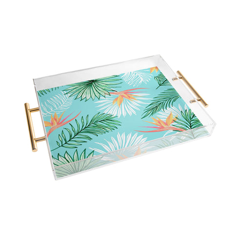 83 Oranges Tropic Palm Acrylic Tray