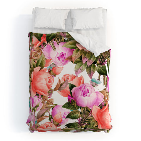 83 Oranges Tropical Flora Duvet Cover