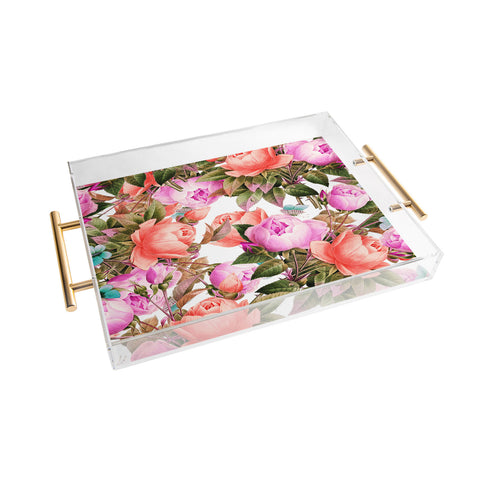 83 Oranges Tropical Flora Acrylic Tray