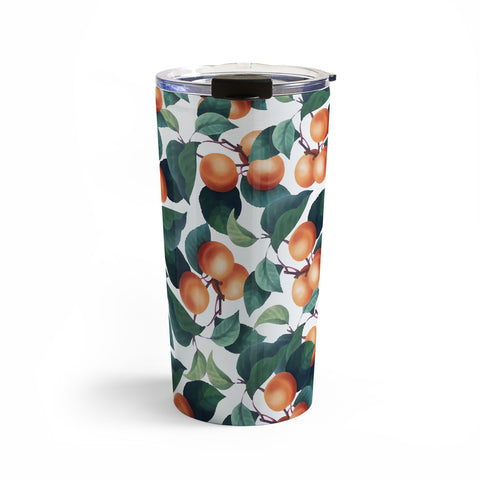 83 Oranges Tropical Fruit Pattern Travel Mug