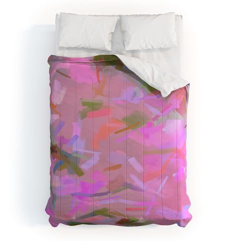 83 Oranges Whispers In Pink Comforter