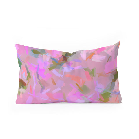 83 Oranges Whispers In Pink Oblong Throw Pillow