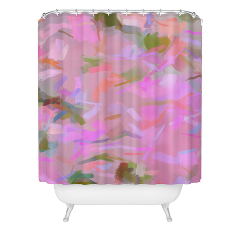 83 Oranges Whispers In Pink Shower Curtain