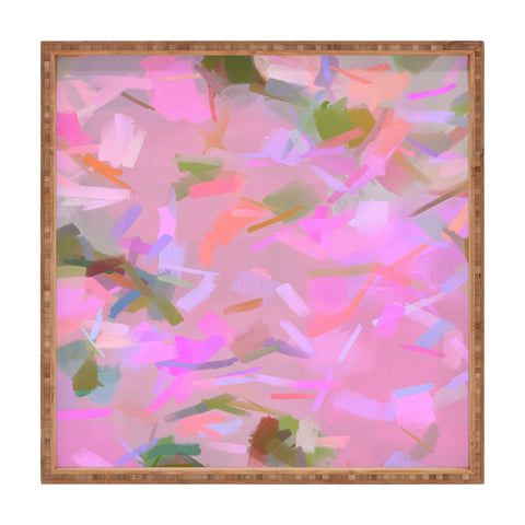 83 Oranges Whispers In Pink Square Tray