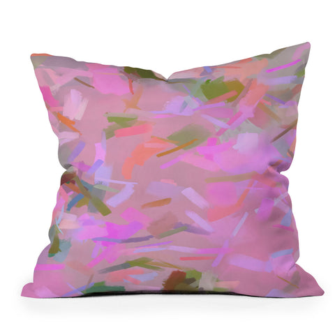 83 Oranges Whispers In Pink Throw Pillow