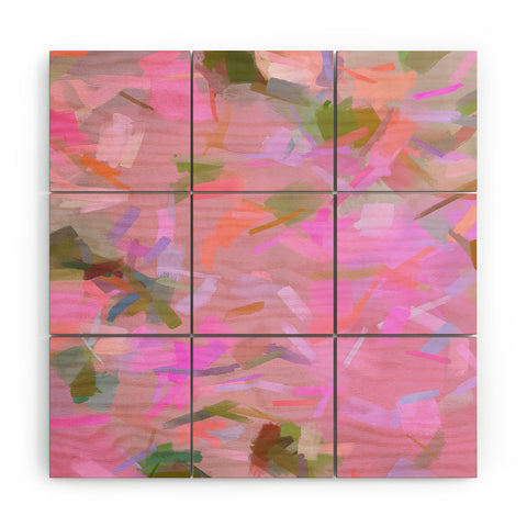 83 Oranges Whispers In Pink Wood Wall Mural