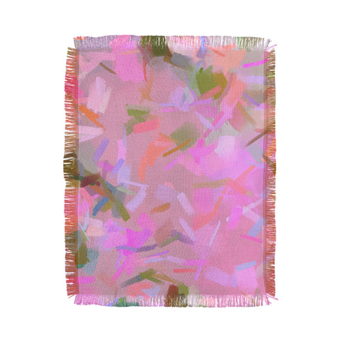 83 Oranges Whispers In Pink Throw Blanket