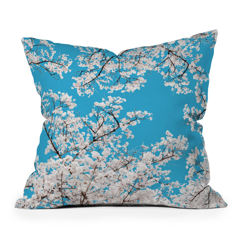 83 Oranges White Blossom And Summer Outdoor Throw Pillow