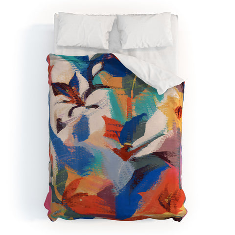 83 Oranges Wild Petals Rhapsody Duvet Cover