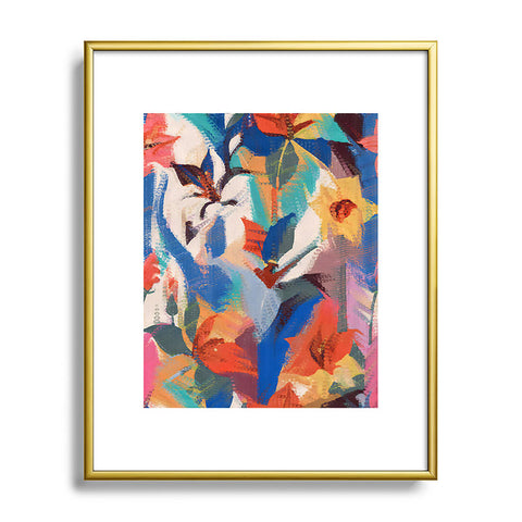 83 Oranges Wild Petals Rhapsody Metal Framed Art Print