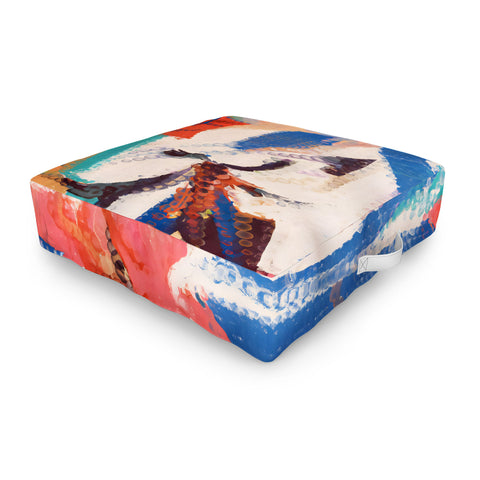 83 Oranges Wild Petals Rhapsody Outdoor Floor Cushion