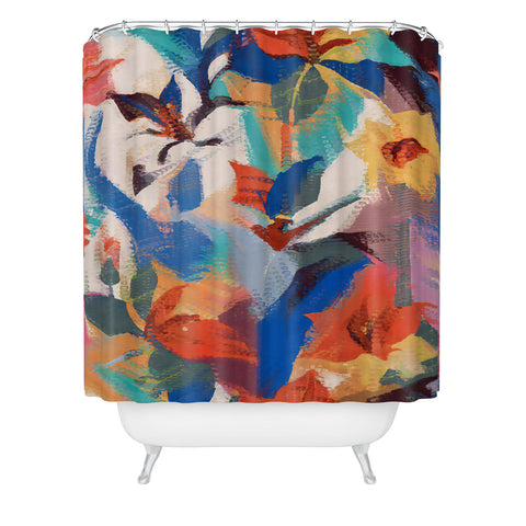 83 Oranges Wild Petals Rhapsody Shower Curtain