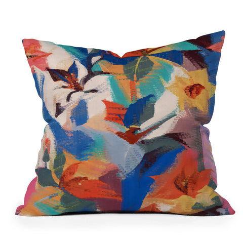 83 Oranges Wild Petals Rhapsody Outdoor Throw Pillow