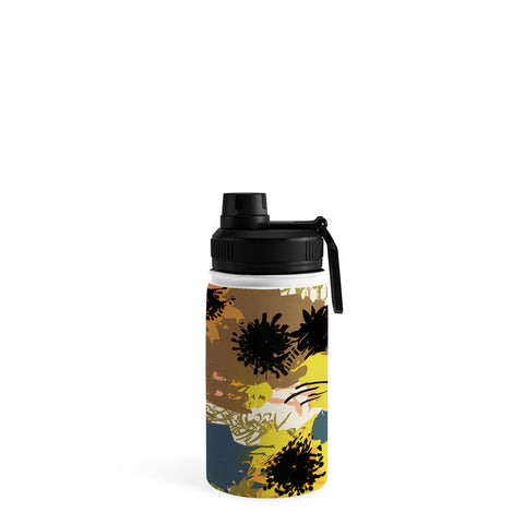 83 Oranges Yellow Ochre Florals Water Bottle