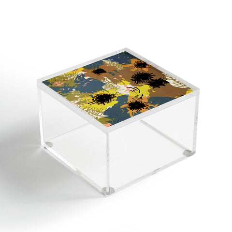 83 Oranges Yellow Ochre Florals Acrylic Box