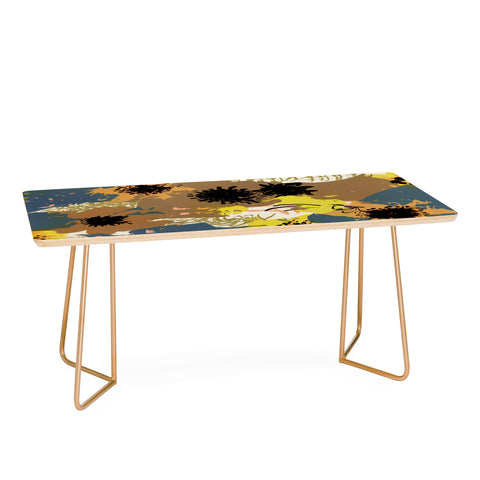 83 Oranges Yellow Ochre Florals Coffee Table