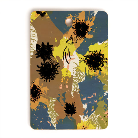 83 Oranges Yellow Ochre Florals Cutting Board Rectangle