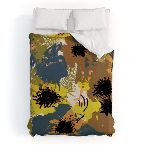 83 Oranges Yellow Ochre Florals Duvet Cover