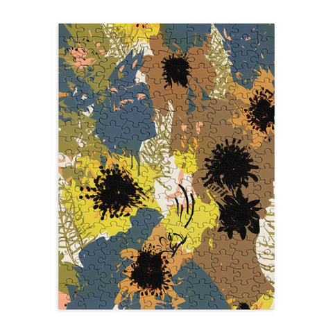 83 Oranges Yellow Ochre Florals Puzzle