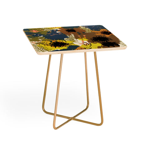 83 Oranges Yellow Ochre Florals Side Table