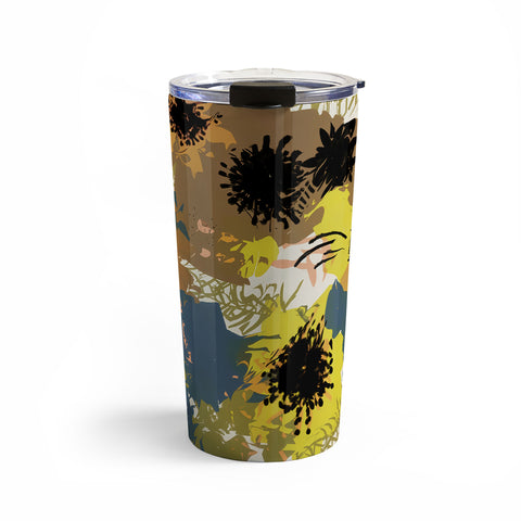 83 Oranges Yellow Ochre Florals Travel Mug