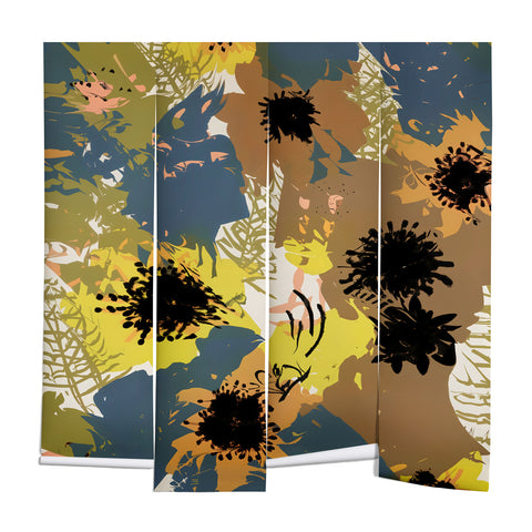 83 Oranges Yellow Ochre Florals Wall Mural