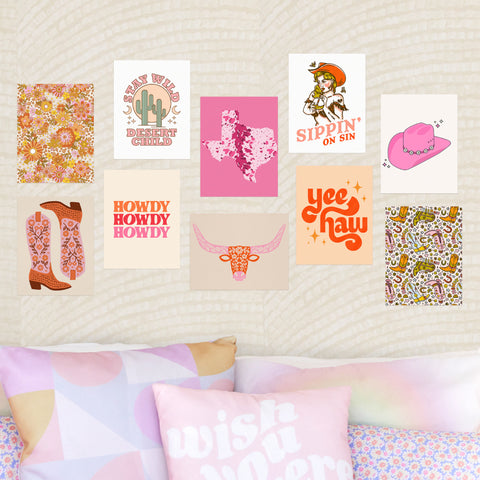 Collage Print pack of 10 Western