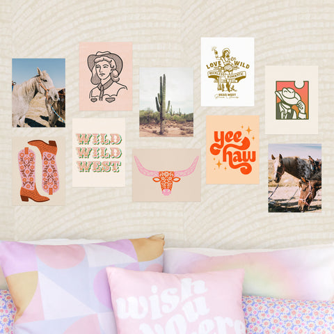 Collage Print pack of 10 Wild West