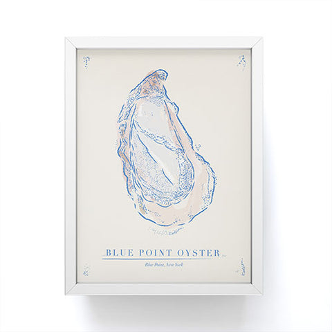 ad Oyster Blue Framed Mini Art Print