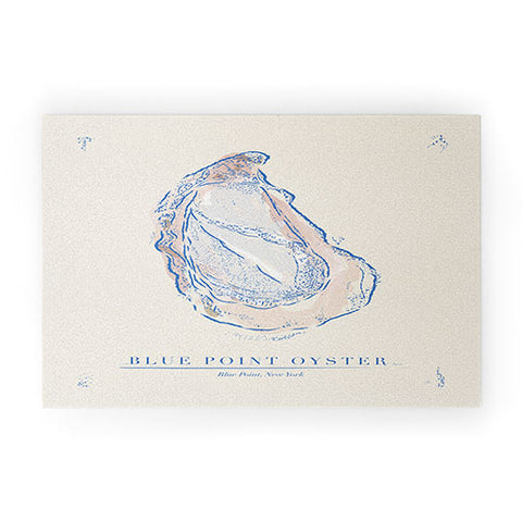 ad Oyster Blue Welcome Mat