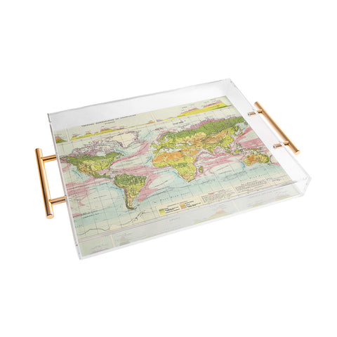 Adam Shaw World Map of Mother Nature Acrylic Tray