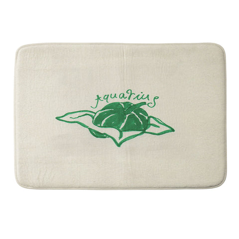 adrianne aquarius tomato Memory Foam Bath Mat