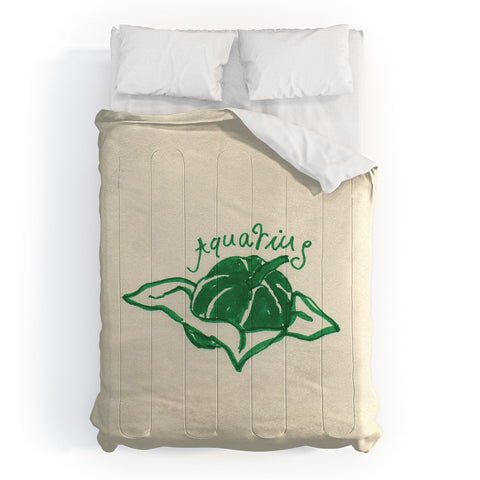 adrianne aquarius tomato Comforter