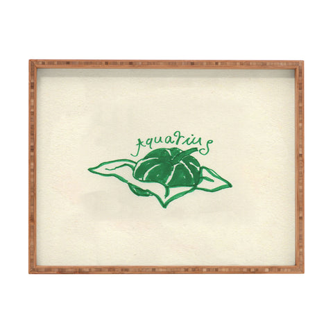 adrianne aquarius tomato Rectangular Tray