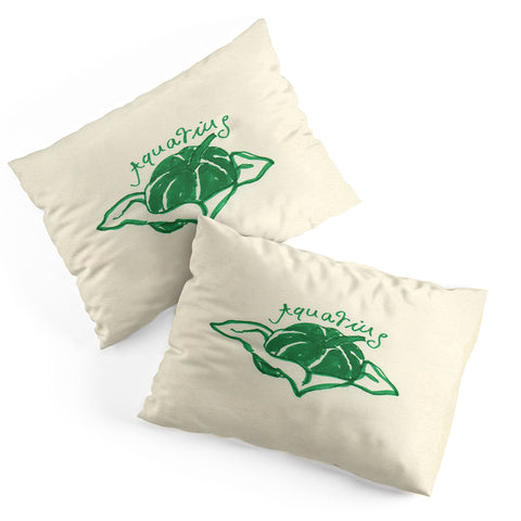 adrianne aquarius tomato Pillow Shams