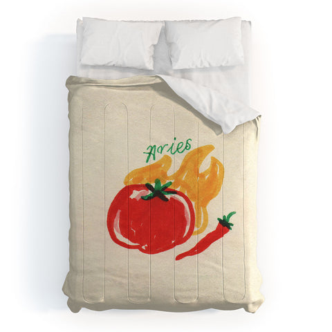 adrianne aries tomato Comforter