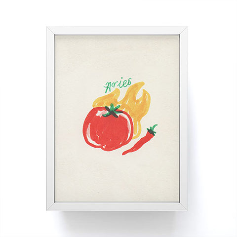 adrianne aries tomato Framed Mini Art Print
