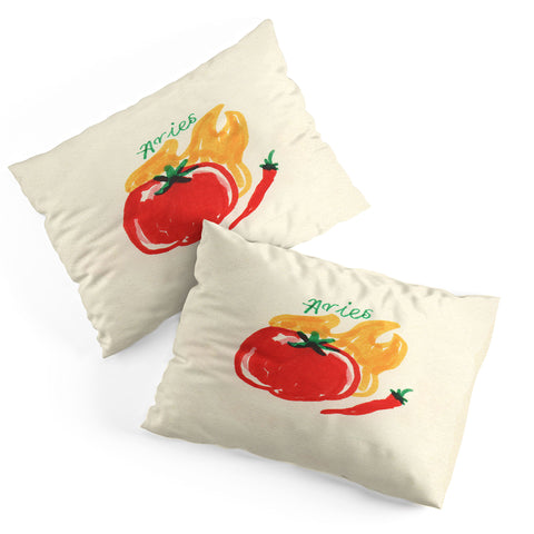 adrianne aries tomato Pillow Shams
