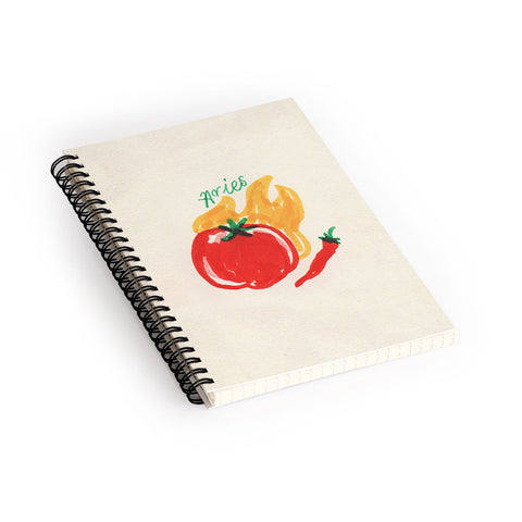 adrianne aries tomato Spiral Notebook