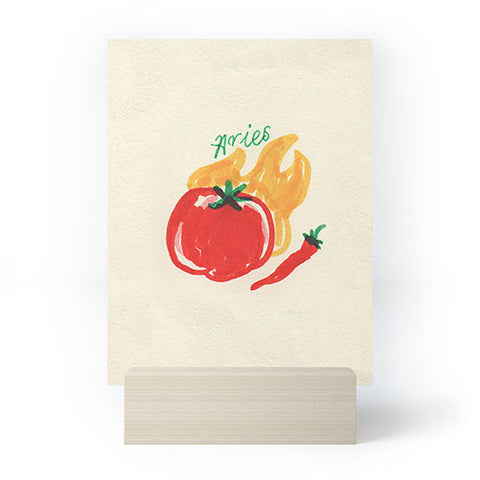 adrianne aries tomato Mini Art Print