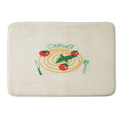 adrianne cancer tomato Memory Foam Bath Mat