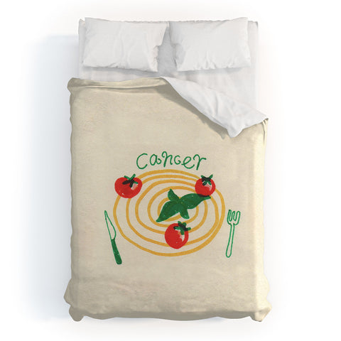 adrianne cancer tomato Duvet Cover