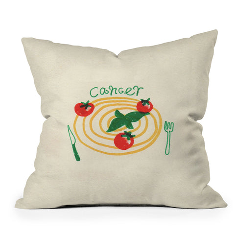 adrianne cancer tomato Outdoor Throw Pillow