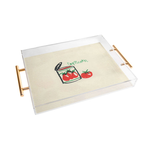 adrianne capricorn tomato Acrylic Tray